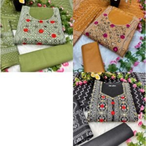 ব্লক প্রিন্ট বুটিকস ৩ পিস